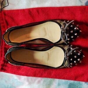 Christian Louboutin spike flats